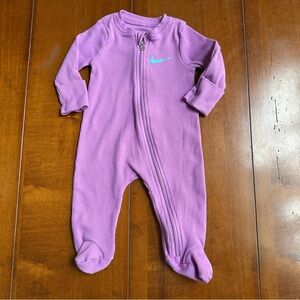 Nike Zip Up Ribbed Footed Pajama Sleeper Size 3m - Lavender